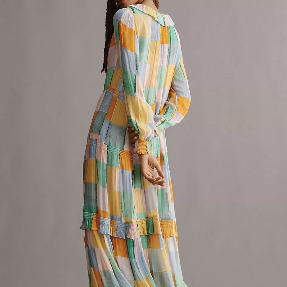 ANTHROPOLOGIE The Marais Printed Chiffon Maxi Dress - size M